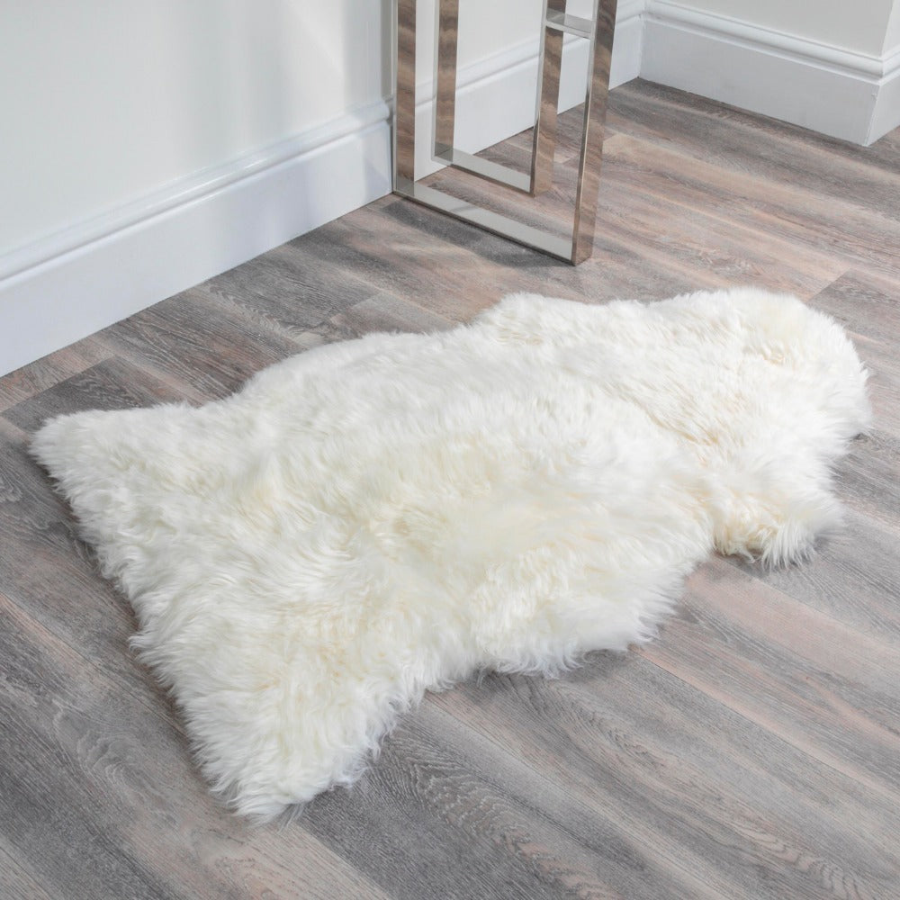 Premium Natural White Sheepskin Rug